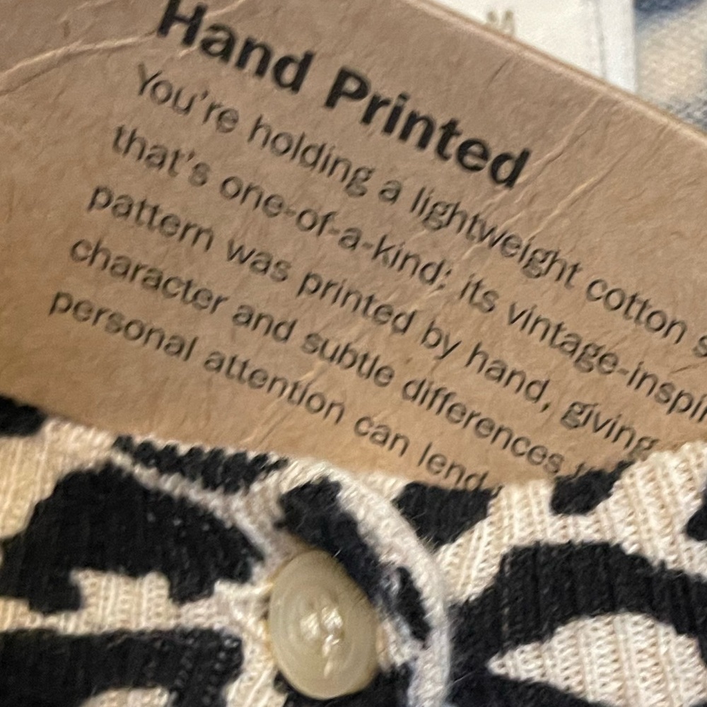 JCREW NWT Animal Print Cardigan -Hand Printed - Picture 9 of 15